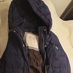 Abercrombie & Fitch navy hooded vest